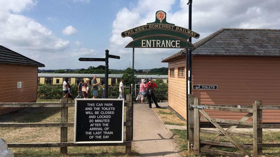 Entrance to Bishops Lydeard Heritage train station