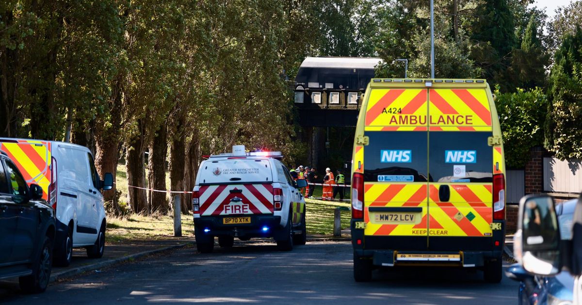 Train derails in Audenshaw with massive emergency service response