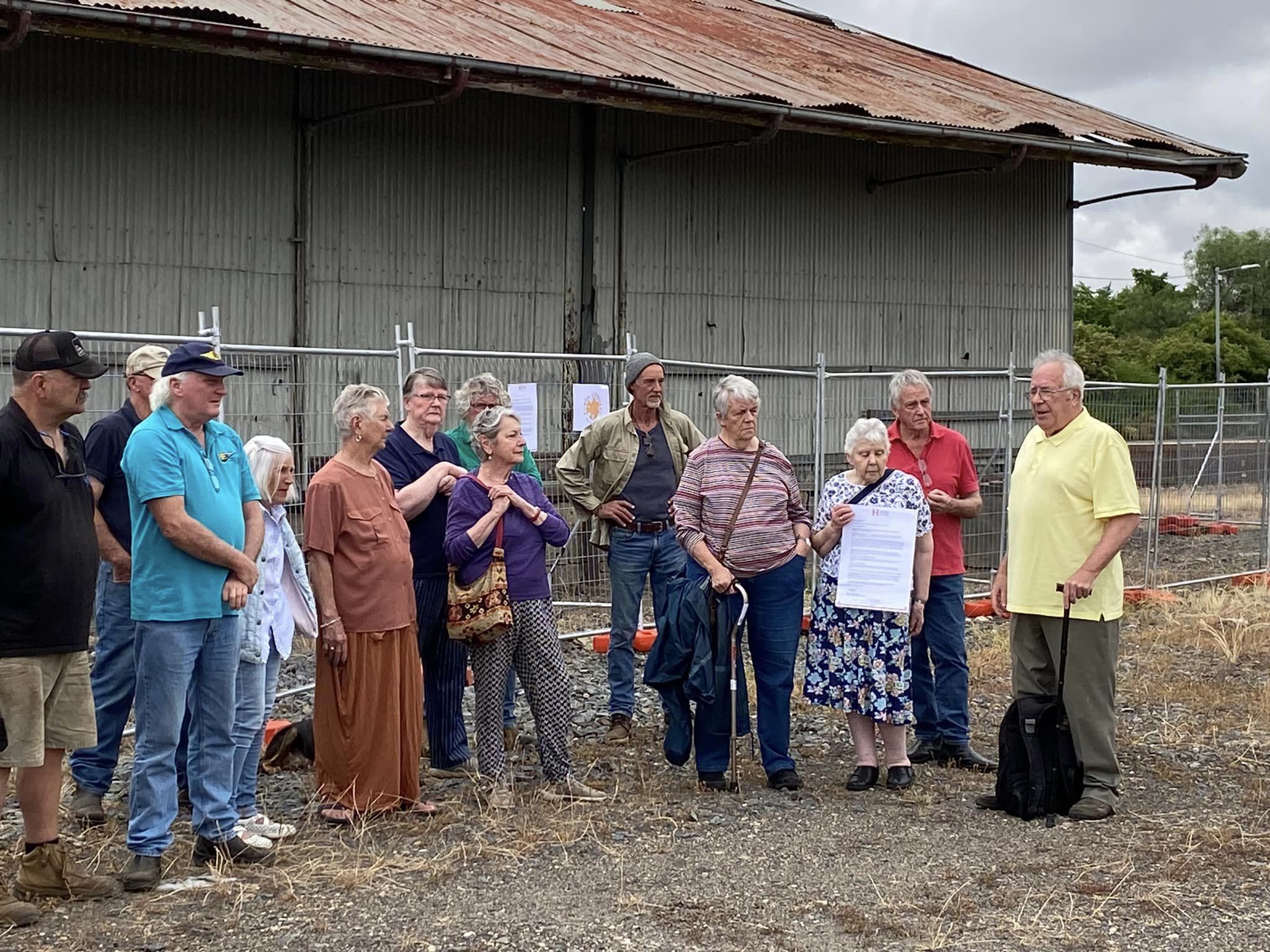 ARTC ignores community and despite protests destroys historic Euroa Goods Shed