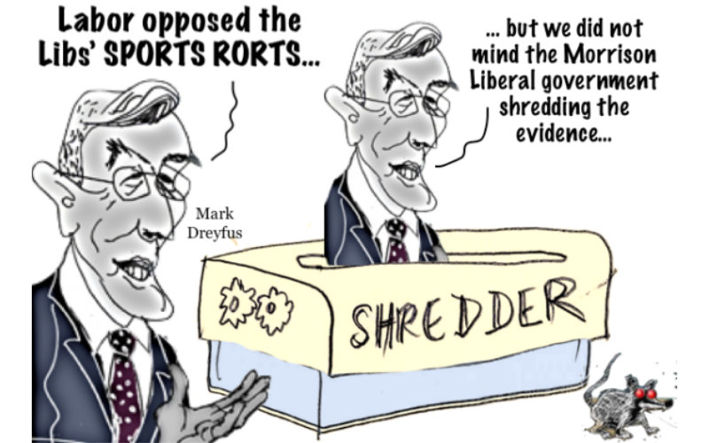 Mark Dreyfus’ desperate sweep on taxpayers to be allowed to shred documents