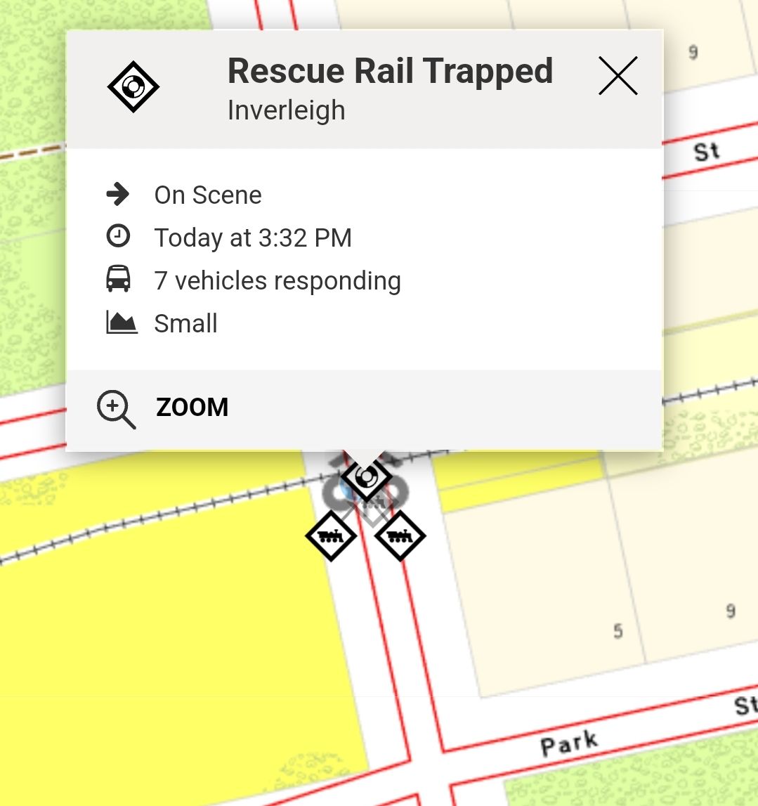 Railway emergency at Inverleigh, Victoria